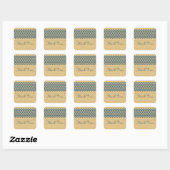 Blue Rustic Zickzack Danke Stickers (Blatt)