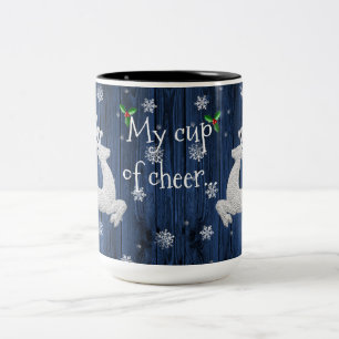 Blue Rustica Weihnachts-Rentier-Tasse Zweifarbige Tasse