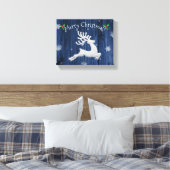 Blue Rustica Weihnachtsmann Canvas Print Leinwanddruck (Insitu (Schlafzimmer))