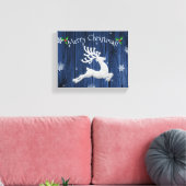 Blue Rustica Weihnachtsmann Canvas Print Leinwanddruck (Insitu (Wohnzimmer))