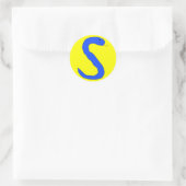 Blue S Schlangenaufkleber Runder Aufkleber (Tasche)
