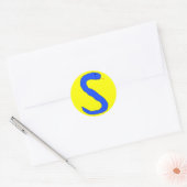 Blue S Schlangenaufkleber Runder Aufkleber (Umschlag)
