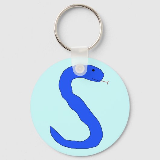 Blue S Snake Schlüsselanhänger (Vorderseite)