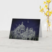 Blue Sacre Coeur Paris Europe Travel Karte (Gelbe Blume)