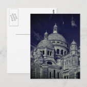 Blue Sacre Coeur Paris Europe Travel Postkarte (Vorne/Hinten)