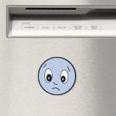 Blue Sad Face Magnet (In Situ (Geschirrspüler))
