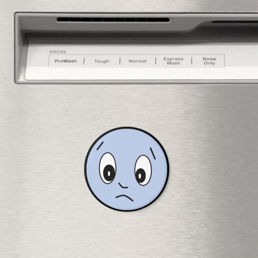 Blue Sad Face Magnet (In Situ (Geschirrspüler))