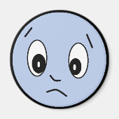 Blue Sad Face Magnet (Vorne)