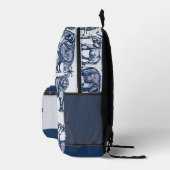 Blue Safari Bedruckter Rucksack (Rechts)