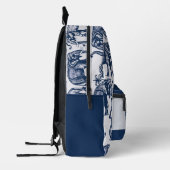 Blue Safari Bedruckter Rucksack (Links)