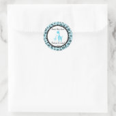 Blue Safari Giraffe Sticker (Tasche)