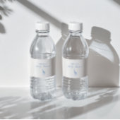 Blue Safari Toile de Jouy Baby Shower Wasserflaschenetikett