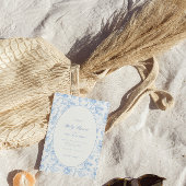 Blue Safari Toile De Jouy Boy Baby Shower  Einladung