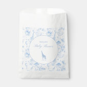 Blue Safari Toile de Jouy Favor Bags Geschenktütchen (Vorderseite)