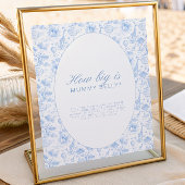 Blue Safari Toile de Jouy How Big is mummy Belly