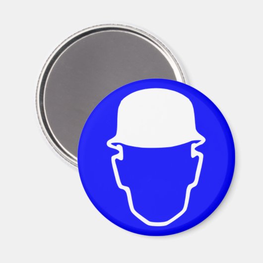 Blue Safety Helm Magnet (Vorderseite/Rückseite)
