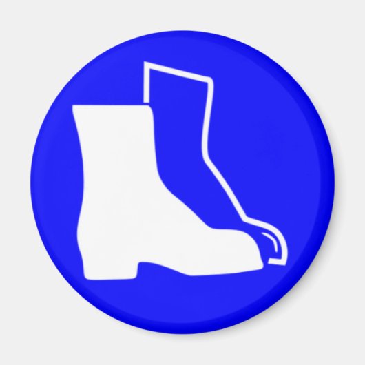 Blue Safety Shoes Magnet (Vorne)