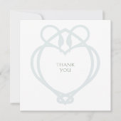 Blue & Sage Celtic Irish Swan Liebe Knot Wedding Dankeskarte (Vorderseite)