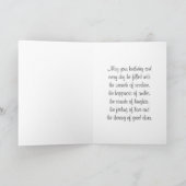 Blue Sagittarius Zodiac Signs Happy Birthday Karte (Innenseite)