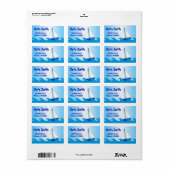 Blue Sail Boat Address Labels Adressaufkleber (Vorne)