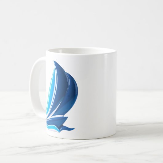 Blue Sailboat Adventure Kaffeetasse (Vorderseite Links)