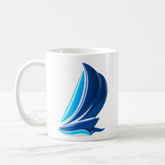 Blue Sailboat Adventure Kaffeetasse (Links)