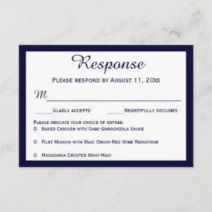 Blue Sailboat Hochzeitskarten der Nautic Navy RSVP Karte