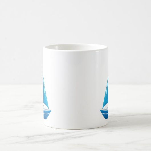 Blue Sailboat  Kaffeetasse (Mittel)