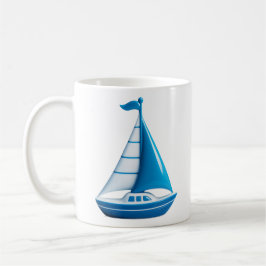 Blue Sailboat Kaffeetasse