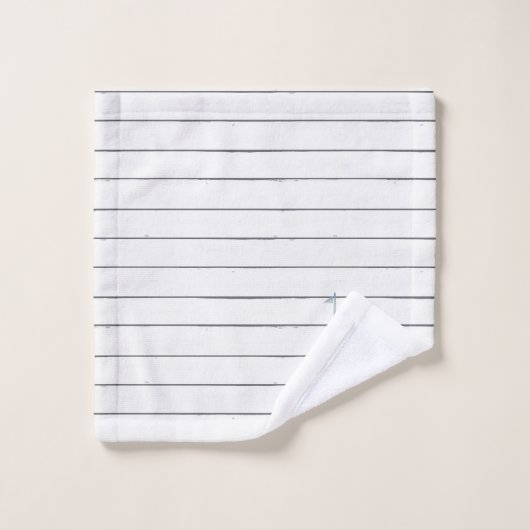 Blue Sailboat Nautic Shiplap Badetuch Set (Waschlappen)