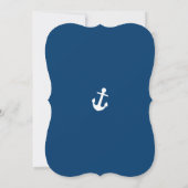 Blue Sailboat Nautical Boy Baby Dusche Einladung (Rückseite)