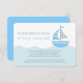 Blue Sailboat Nautical Boy Baby Duschvorrichtung Einladung (Vorne/Hinten)