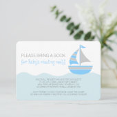 Blue Sailboat Nautical Boy Baby Duschvorrichtung Einladung (Stehend Vorderseite)