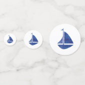 Blue Sailboat Nautical Painting Party Confetti Konfetti (Vorderseiten)