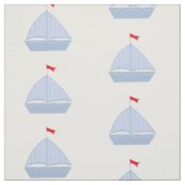 Blue Sailboote Stoff (Muster)