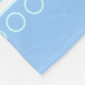 Blue Sailboote und Circles Rows Fleecedecke (Ecke)