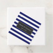 Blue Sailor Stripe Custom Wedding Geschenkanhänger (Beispiel)