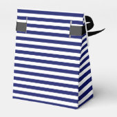 Blue Sailor Stripe Custom Wedding Geschenkschachtel (Rückseite)