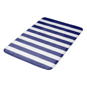 Blue Sailor Stripe (groß) Badematte (Schrägansicht)
