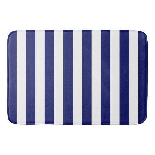 Blue Sailor Stripe (groß) Badematte (Vorderseite)