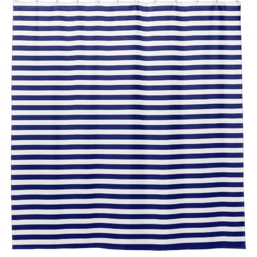 Blue Sailor Stripe (groß) Duschvorhang (Vorderseite)