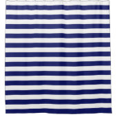 Blue Sailor Stripe (groß) Duschvorhang (Vorderseite)