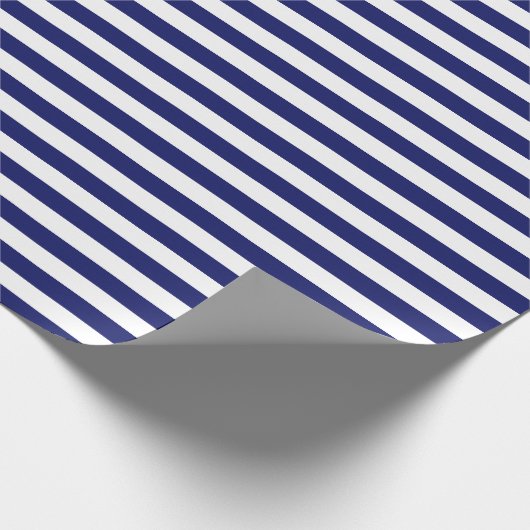 Blue Sailor Stripe (groß) Geschenkpapier (Ecke)