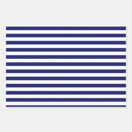Blue Sailor Stripe (groß) Geschenkpapier Set (Vorderseite 3)