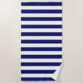 Blue Sailor Stripe (groß) Strandtuch (Vorderseite)