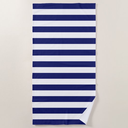 Blue Sailor Stripe (groß) Strandtuch (Vorderseite)