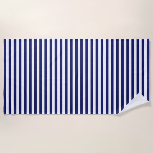 Blue Sailor Stripe (kleiner Maßstab) Strandtuch (Vorderseite)