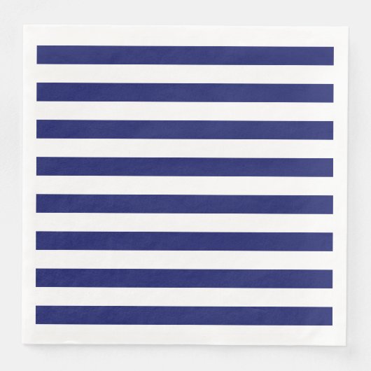 Blue Sailor Stripe Serviette (Vorderseite)