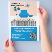 Blue Salon - Möbelgeschäft Vertrieb Flyer (Hand)