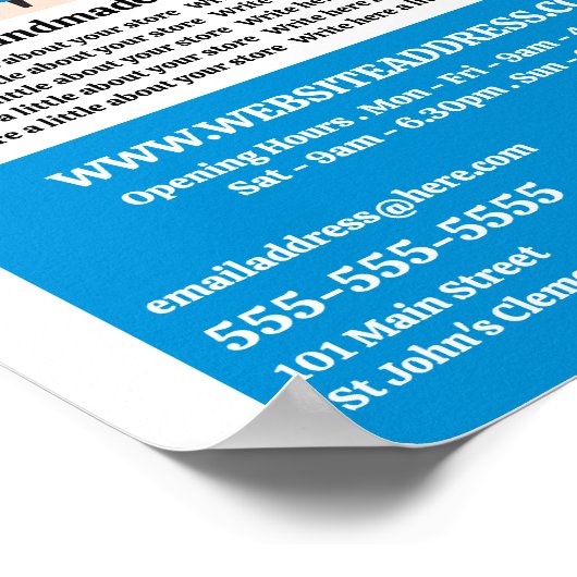 Blue Salon - Möbelgeschäft Vertrieb Poster (Ecke)